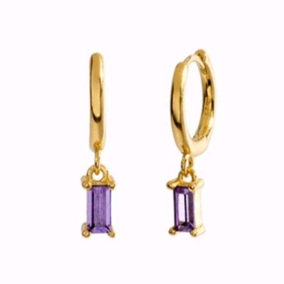 Lux Gold Plated Huggie Hoop Earings - Picture 1 of 3
